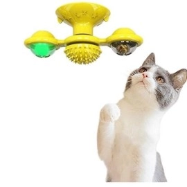 NM Store® Pet Malzemeleri Vantuzlu Fırıldak Toplu Dönen Şeffaf Depo Tasarım İnteraktif Kedi Oyuncağı