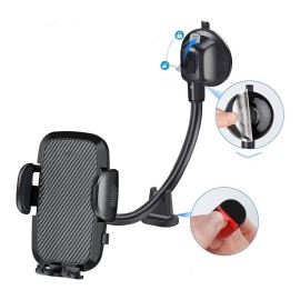NM Store® Ayarlanabilir Vakum Kilitli Cam Ve Torpidoya Takılabilen Telefon Tutucu