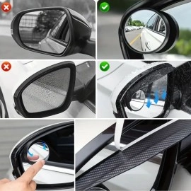NM Store® 2 Adet Kendinden Aynalı Karbon Fiber Görünümlü Araba Yan Ayna Yağmur Koruyucuları Yağmur & Kar Kalkanı Visörler