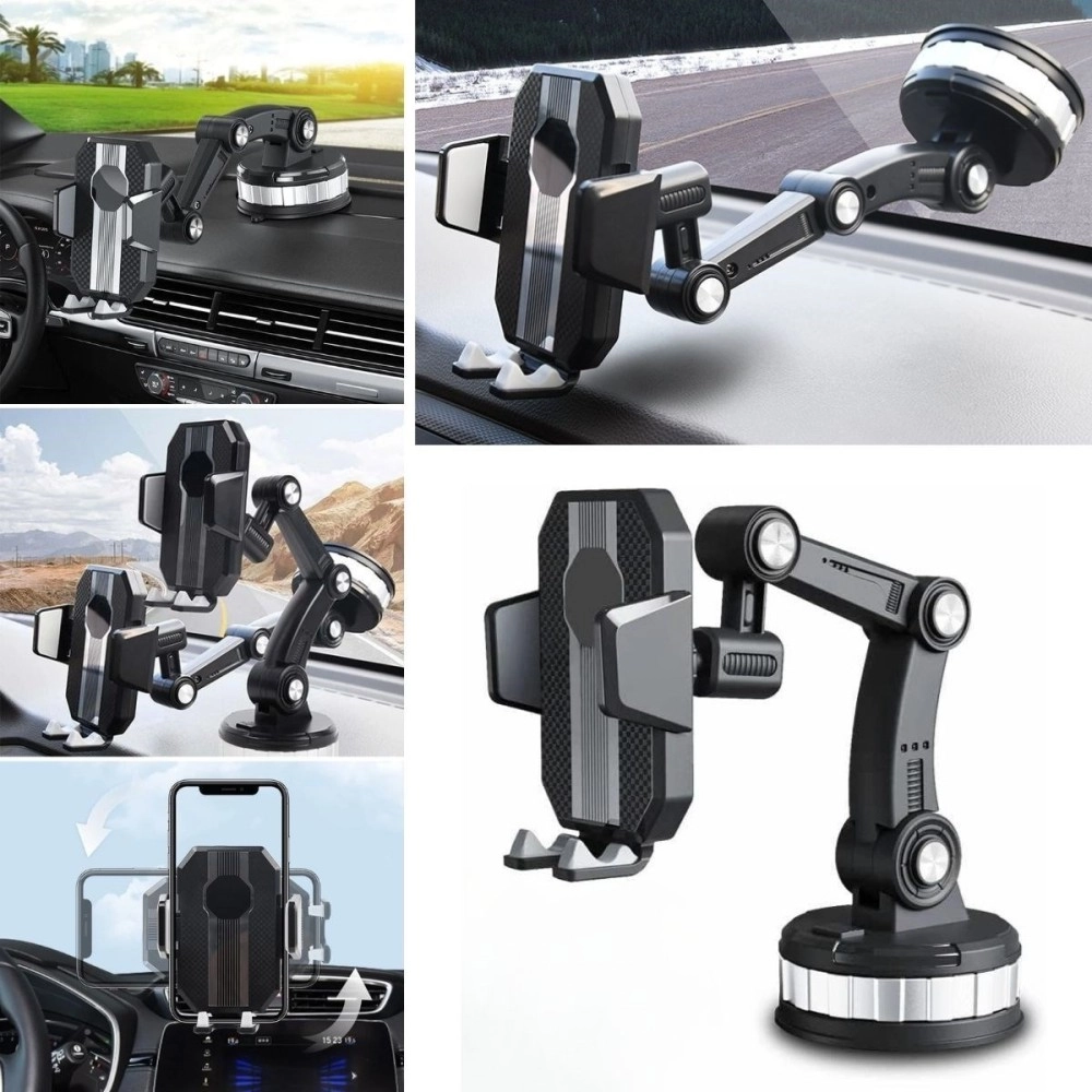 NM Store® Jel Vantuzlu Cama Takılabilen Güçlü 360 Derece Dönebilen Ayarlanabilir Araç Içi Vantuzlu Telefon Tutucu