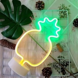 NM Store® Dekoratif Ananaslı Neon Led Masa Ve Gece Lambası Hediyelik Lamba