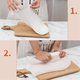 NM Store® Büyük  Hamur Torbası  Silikon Şeffaf Hamur Yoğurma Torbası Ekmek Makarna Mantı  Hamuru Kolay