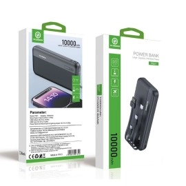 NM Store® 10000 mAh Micro Type-C USB Lightning 4 Kablolu Hızlı Kablosuz Şarj Powerbank