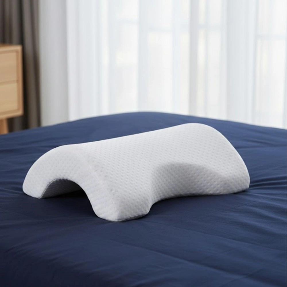 NM Store® % 100 Visco Kavisli Ortopedik Yıkanabilir Kumaş Kılıflı Bel Boyun Bacak Ağrıları İçin Yastık