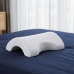 NM Store® % 100 Visco Kavisli Ortopedik Yıkanabilir Kumaş Kılıflı Bel Boyun Bacak Ağrıları İçin Yastık