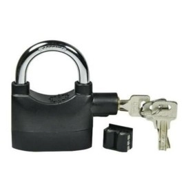 NM Store® Desibel Siyah Alarmlı Çok Fonksiyonlu Ekstra Güvenlikli Kare Asma Dolap Kilidi