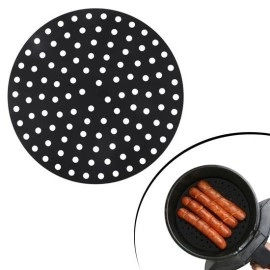 NM Store® Renkli Isıya Dayanıklı Yıkanılabilir Silikon Fırın Ve Airfryer Yuvarlak Pişirme Matı 20 Cm