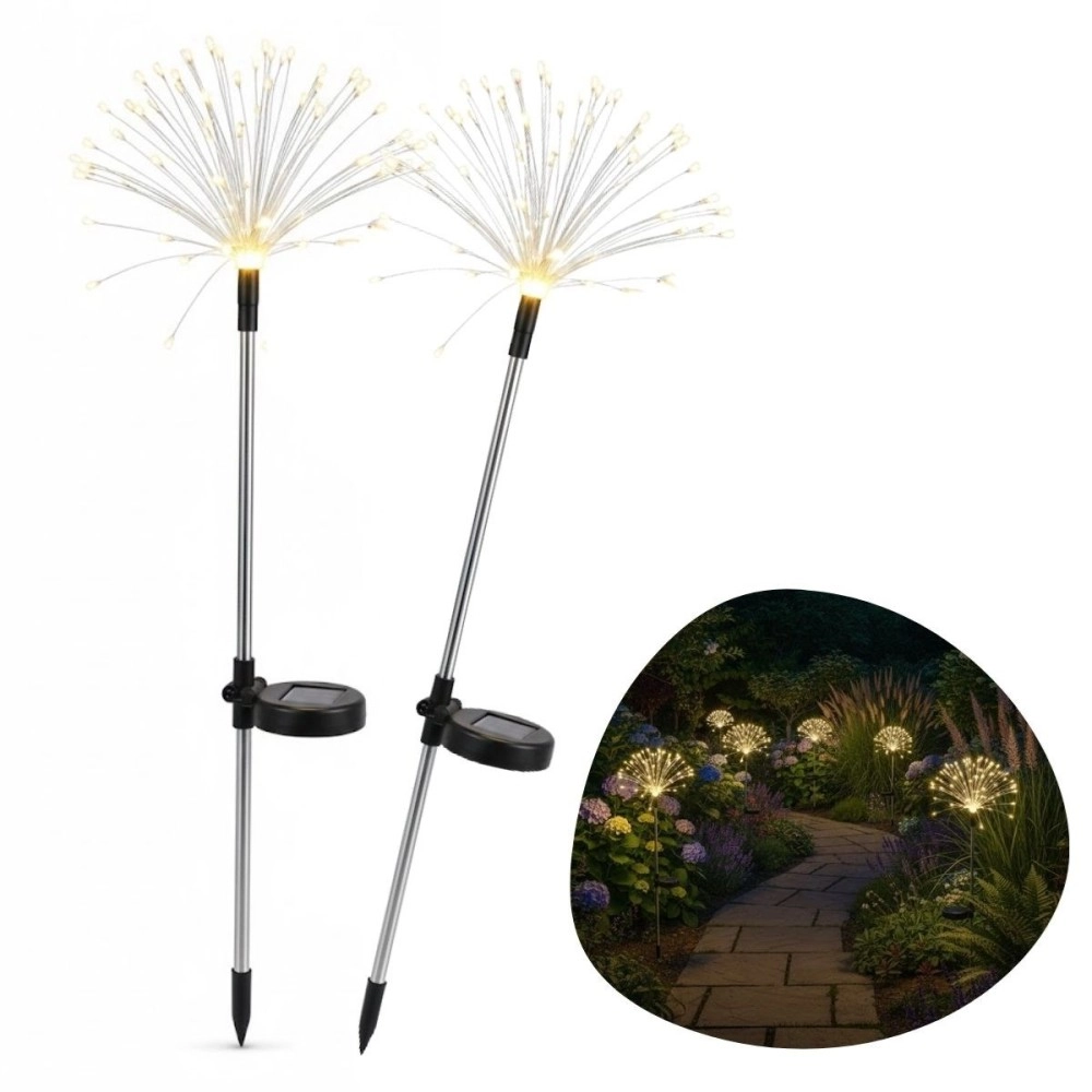 2 Adet Saçak Model Solar Bahçe Lambası Güneş Enerjili LED Dış Mekan Aydınlatma