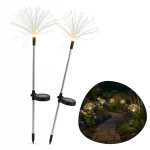 2 Adet Saçak Model Solar Bahçe Lambası Güneş Enerjili LED Dış Mekan Aydınlatma