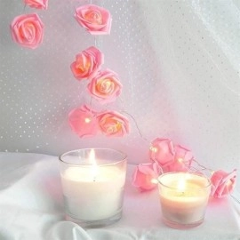 NM Store® Yapay Gül Tasarımlı Dekoratif Led Işık Gül Detaylı Led Işık Pilli (20 Gül)