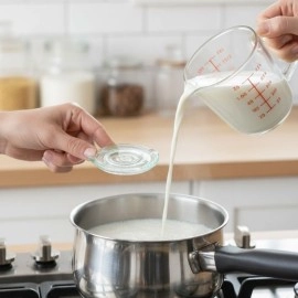 NM Store® Cam Süt Kaynatma ve Taşma Önleyici Aparat – Süt Taşırmaz Güvenli Kaynatma,Isıya Dayanıklı Cam