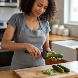 Solingen Çelik Küçük Boy Meyve Sebze Soyacak – Keskin Paslanmaz Soyucu Aparat