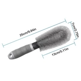 Gri Oto Jant Temizleme Fırçası – Ergonomik Saplı, Lastik ve Jant Detay Temizlik Güçlü Kıllı Fırça