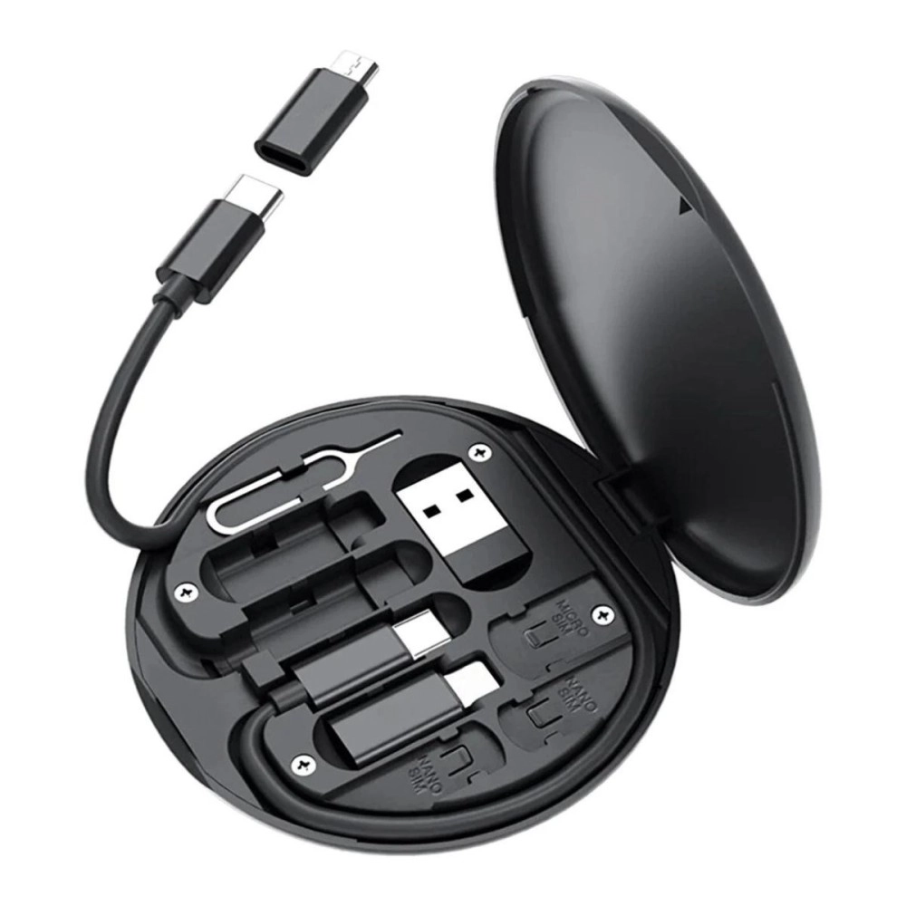 NM Store® 60w Destekli Kablo Kutusu Seyahat Kablo Seti 5'i 1 arada USB Type-C Şarj Kablosu Seti