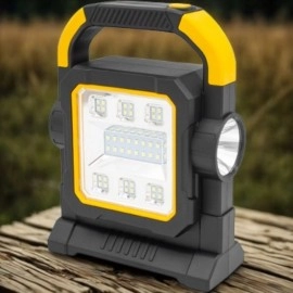 NM Store® HelloCloud Şarjlı Solar LED Çalışma Işığı | USB Çıkışlı Taşınabilir Projektör Lamba