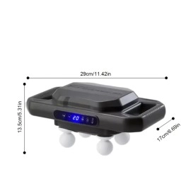 NM Store®4 Başlıklı Masaj Tabancası – 12W Derin Doku & Kas Ağrısı Giderici, 20 Seviye & 6 Mod - Siyah