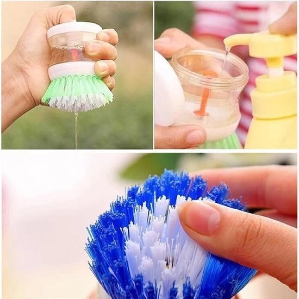 NM Store® Deterjan Hazneli Kolay Bulaşık Yıkama Fırçası Bulaşık Sünger