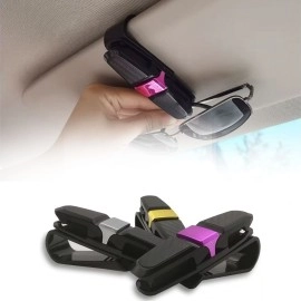 NM Store® Araç İçi Güneşliğe Takılan 2'li Gözlük,Kart,Para Takmalık Aparat