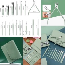 NM Store® Kendiliğininden Çantalı Seyahat Tipi 16 Parça Manikür Pedikür Seti