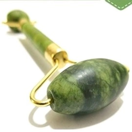 NM Store® Özel Süngerli Kutusunda Kırılmaz Çift Taraflı 2li Cilt Yüz Masaj Aleti Jade Roller Yeşim Taş