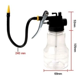 250 ml Şeffaf Yağ Pompası Hortumlu Yüksek Basınçlı Gres Yağlama Tabancası Taşınabilir