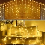 NM Store® 8 Fonksiyonlu 16 Saçaklı Perde Led 3 x 1 (Günışığı)