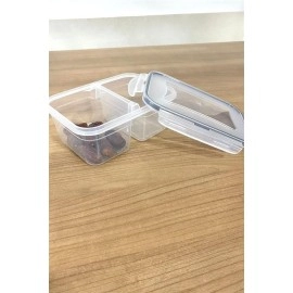 NM Store® 2 Bölmeli 0,45+0,45 Litre Kilitli Kapaklı Erzak Saklama Kabı LC-524