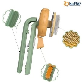 NM Store Plastik Yeşil Evcil Hayvan Bakım  Pet Fırçası Çok Amaçlı Pet Fırçası Yeşil