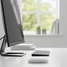 NM Store® Beyaz Renkli Ergonomik Sessiz Kablosuz Mouse – USB Alıcılı, Ofis ve Oyun İçin Konforlu Bilgisayar Faresi MS6310