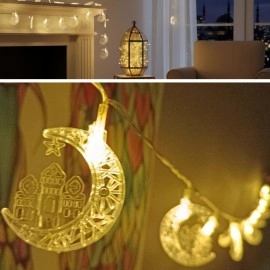 Hilal ve Cami Şekilli 3,5 m USB LED Işık 20 LED Ramazan Dekoratif Ortam Aydınlatma