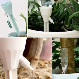 NM Store® Ayarlanabilir Akış Hızına Sahip Damlama Sulama Çivileri 3lü Otomatik Bitki Sulama Aparatı Tüm Pet Şişelere Uyumlu