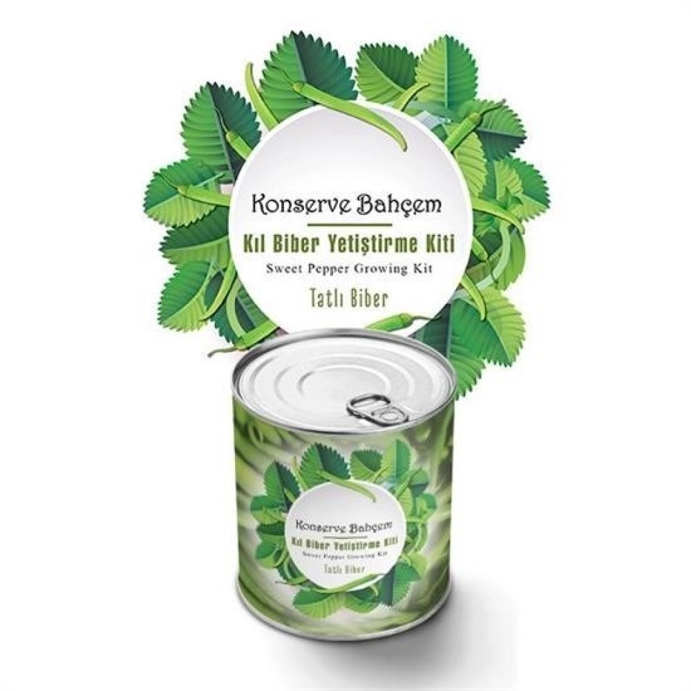 NM Store® Konserve Bahçem Evde Konservede Tatlı Sivri Biber Yetiştirme Kiti