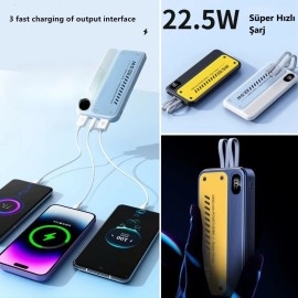NM Store® 10000 mAh Hızlı Şarj Özellikli Aynı Anda 4 Cihazı Şarj Edebilen Powerbank