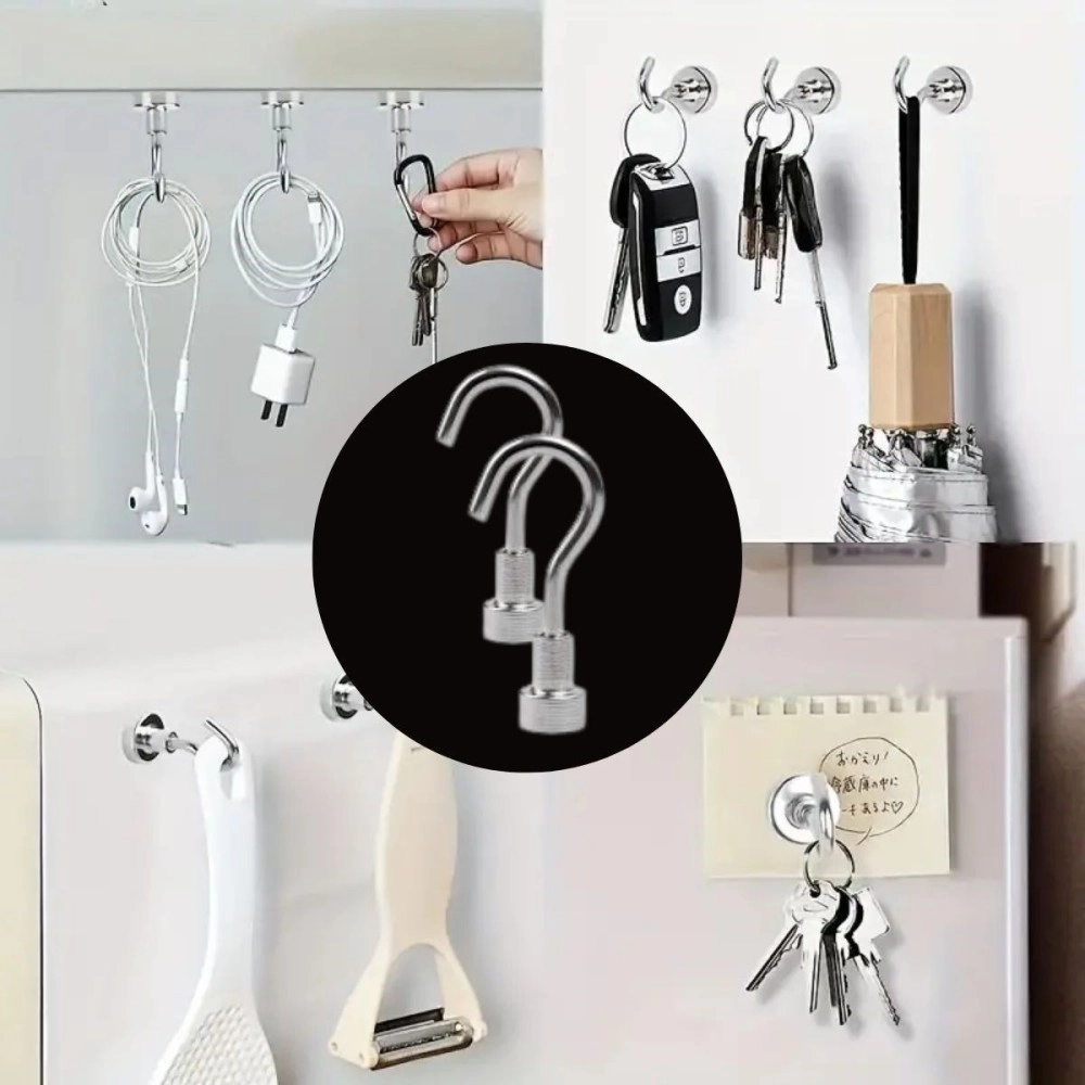 NM Store® Güçlü Manyetik Mutfak,Banyolar İçin Çok Amaçlı 2'li Magnet Askı