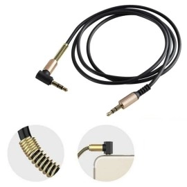 NM Store®  3.5mm AUX Kablosu Jak Erkek Erkek L Tipi 1 Metre Ses Aktarım Kablosu