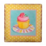 NM Store® Decotown Duvar Panosu 40*40 Cup Cake Muffin Motifli Duvar Süsü