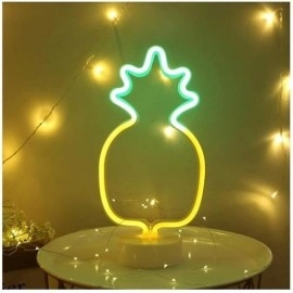 NM Store® Dekoratif Ananaslı Neon Led Masa Ve Gece Lambası Hediyelik Lamba