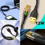 NM Store® Led Işık Uçlu Sağlam İp Kablolu USB to Lightning Hızlı Şarj Kablosu
