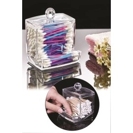 NM Store® Şeffaf Kapaklı Kulak Temizleme Çubuğu Organizatörü Saklama Kutusu