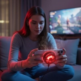 NM Store® Manyetik Telefon ve Tablet Soğutucu – Güçlü Sessiz Fanlı, Hızlı Isı Dağıtıcı Mobil Cihaz Soğutma Aparatı S25 Radiator