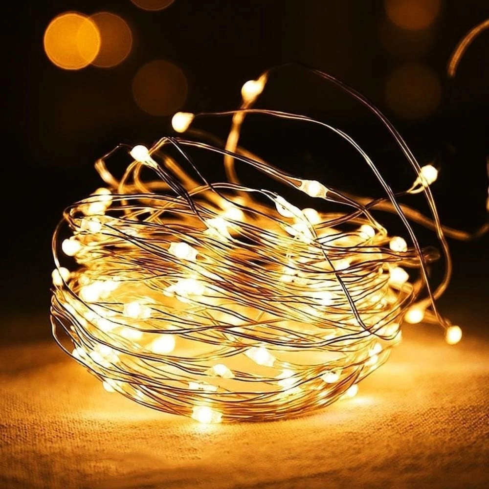 Sarı Peri LED Flaşlı Işık – 3 Metre Dekoratif Oda ve Organizasyon Aydınlatması