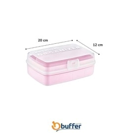 NM Store® 12 Bölmeli Çok Amaçlı Takı Toka Kutusu Dikiş Kutusu Kapaklı Organizer Kutusu Bölmeli Kutu