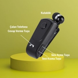 NM Store® Telefon Bağlantılı Makaralı Kulaklıklı Bluetooth Kulaklık