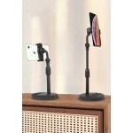 NM Store® Masa Üstü Tablet ve Telefon Tutucu Plastik Aparat Siyah Telefon Standı