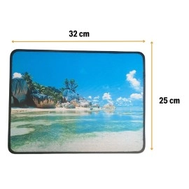 NM Store® 25x32 cm Küçük Boy Mouse Pad Manzara Ada