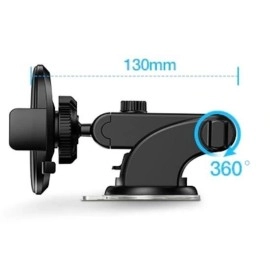 NM Store® 360 Derece Dönen Torpido Üstü Uzunluk Ayarlamalı Vantuzlu Teleskopik Araç Telefon Tutucu