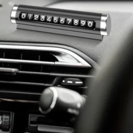 NM Store® Alüminyum Kasa Siyah Renk Çevirmeli Araç Içi Telefon Numaratörü Park Oto Numaratörü