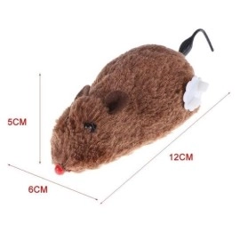 NM Store® Kurmalı Kedi Eğitim Oyuncağı Tüylü Peluş Fare Yakalama İnteraktif Sevimli Eğlenceli Oyuncak