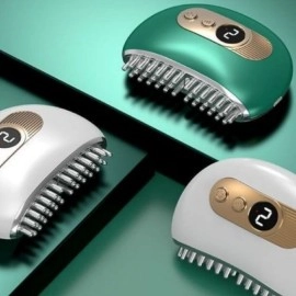 NM Store® 1 Adet Akıllı Elektrik Akımlı EMS Titreşimli Masaj Tarağı Kademeli Yüz Masaj Aleti Aparatı