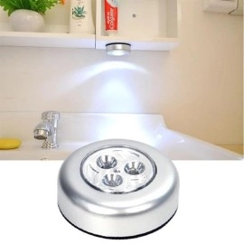 NM Store® Kablosuz Spot Pilli Dokunmatik Led Lamba 3 Ledli Dolap Lambası